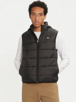 Lacoste Kamizelka BH6761 Czarny Regular Fit