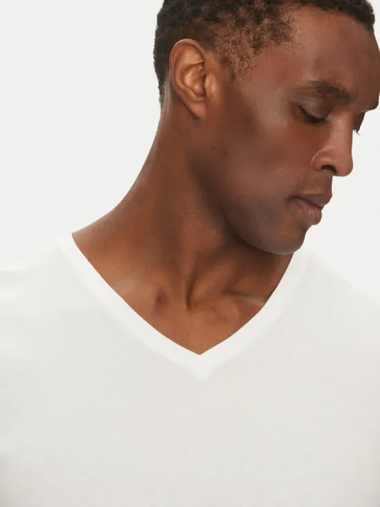 Lacoste Komplet t-shirtów TH9008 Biały Slim Fit