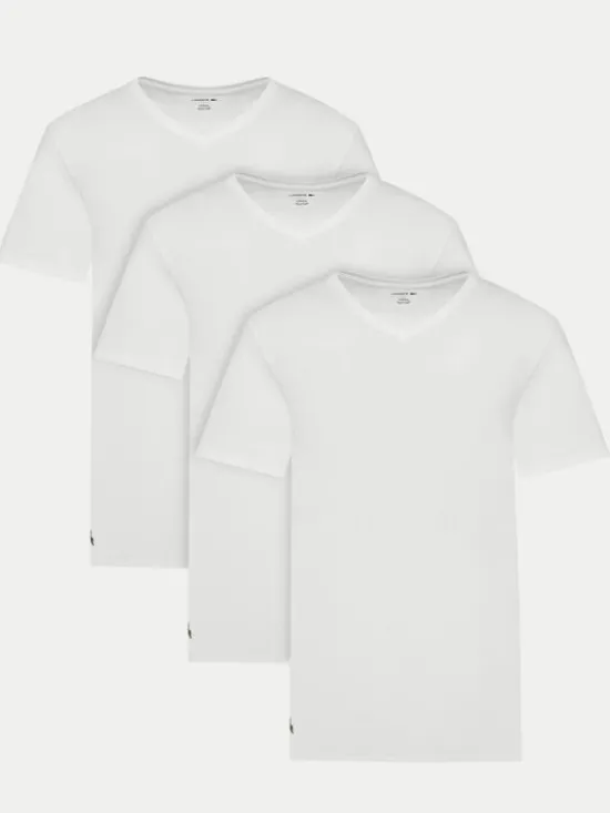 Lacoste Komplet t-shirtów TH9008 Biały Slim Fit