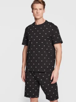 Lacoste Piżama 4H3304 Czarny Regular Fit