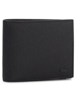 Lacoste Portfel Billfold Zip Case NH2826CE Czarny