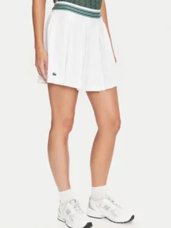 Lacoste Spódnica tenisowa JF0990 Biały Regular Fit