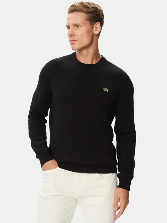 Lacoste Sweter AH1985 Czarny Regular Fit