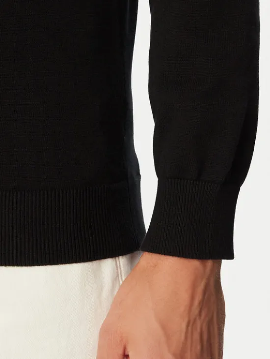 Lacoste Sweter AH1985 Czarny Regular Fit