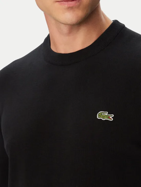 Lacoste Sweter AH1985 Czarny Regular Fit
