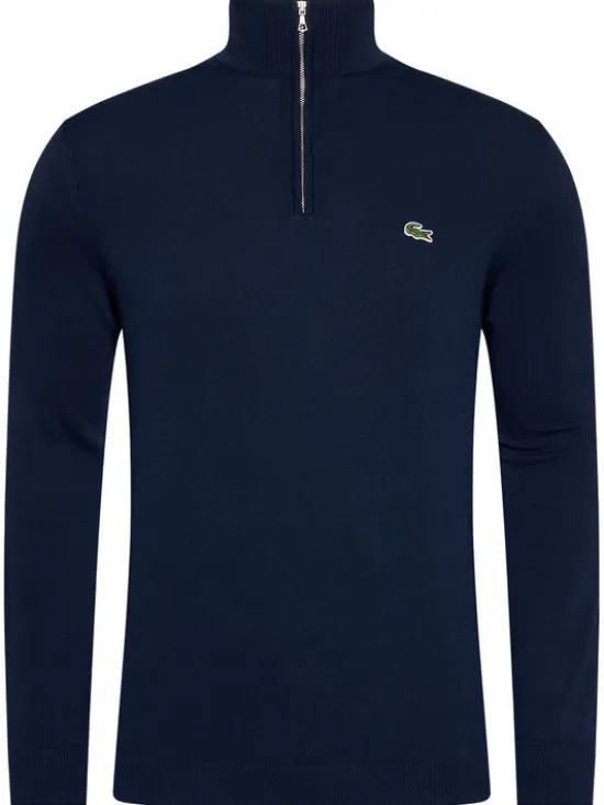 Lacoste Sweter AH1980 Granatowy Classic Fit