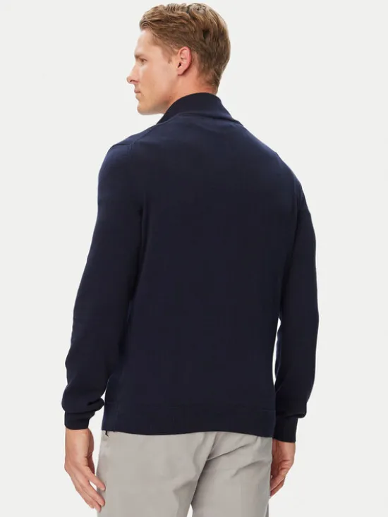 Lacoste Sweter AH1980 Granatowy Classic Fit