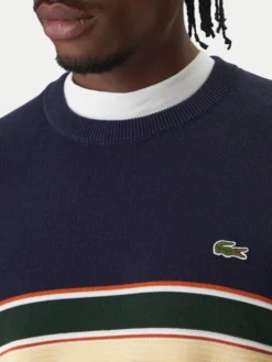 Lacoste Sweter AH5944 Granatowy Regular Fit