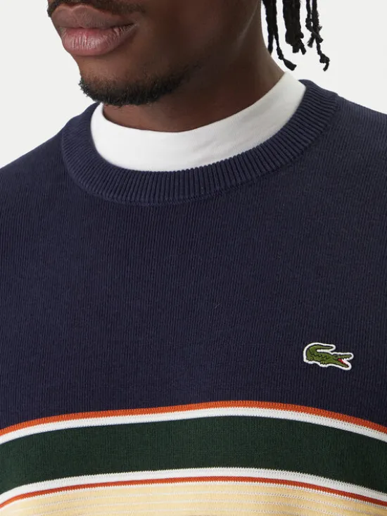 Lacoste Sweter AH5944 Granatowy Regular Fit