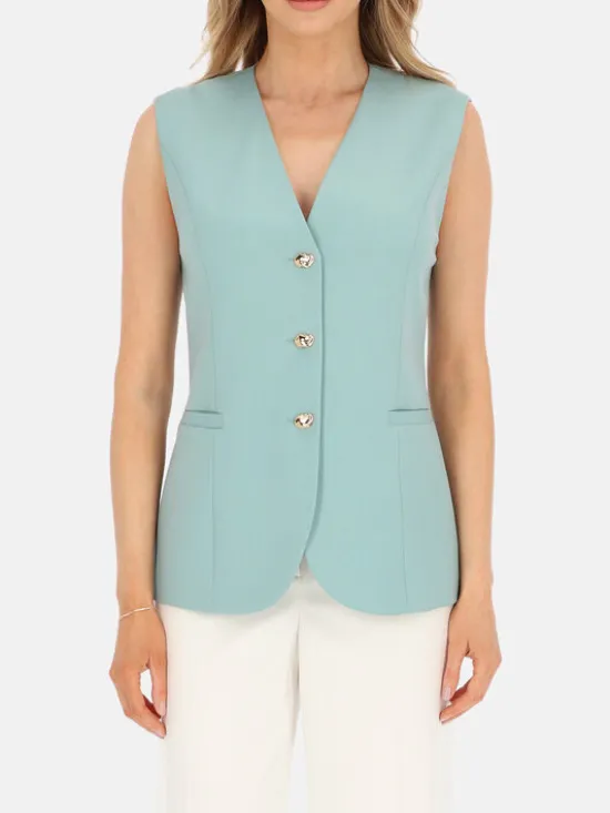 L’AF Kamizelka Mint Zielony jasny Regular Fit