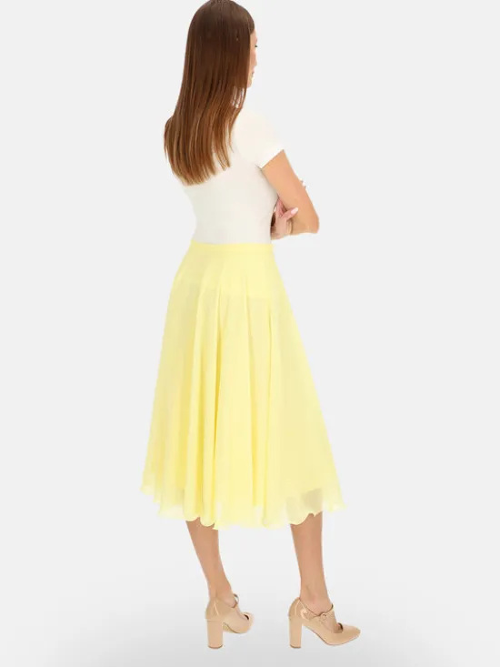 L’AF Spódnica midi Dori Żółty Regular Fit
