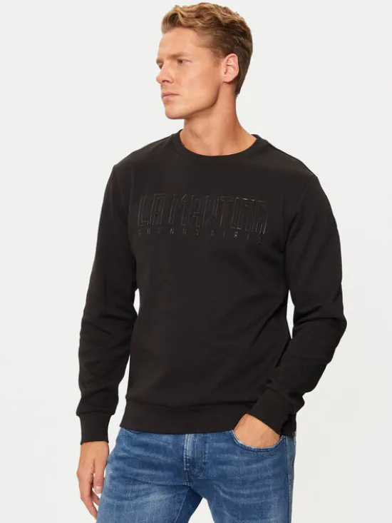 La Martina Longsleeve ZMF311 FP571 Czarny Regular Fit