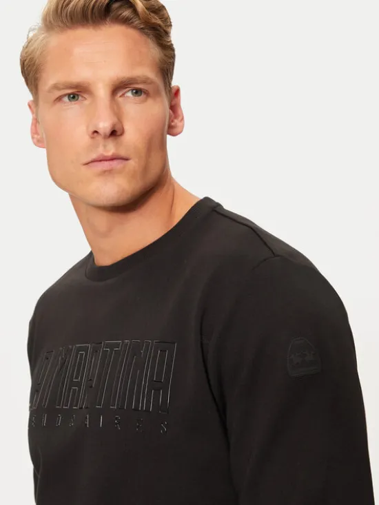 La Martina Longsleeve ZMF311 FP571 Czarny Regular Fit