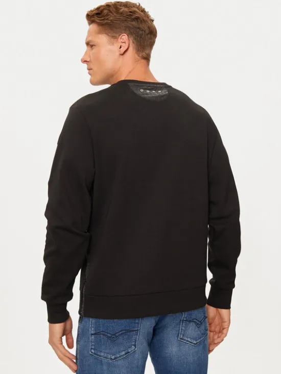 La Martina Longsleeve ZMF311 FP571 Czarny Regular Fit