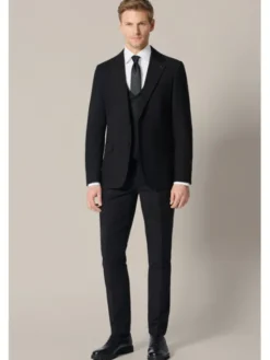 Lancerto Garnitur Brindisi GA073126000004 Czarny Slim Fit