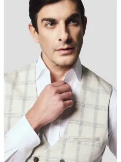Lancerto Kamizelka Bagheria KA131125000011 Beżowy Slim Fit