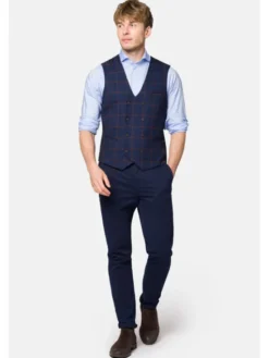 Lancerto Kamizelka KA131223000002 Granatowy Slim Fit