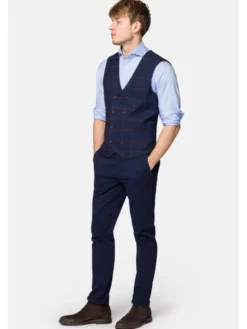 Lancerto Kamizelka KA131223000002 Granatowy Slim Fit