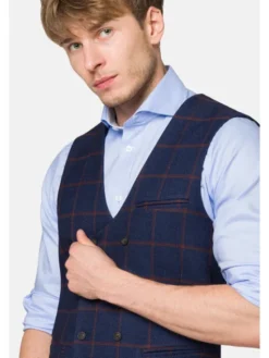 Lancerto Kamizelka KA131223000002 Granatowy Slim Fit