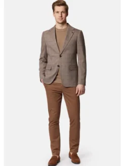 Lancerto Marynarka Awinion MA131124000013 Beżowy Slim Fit