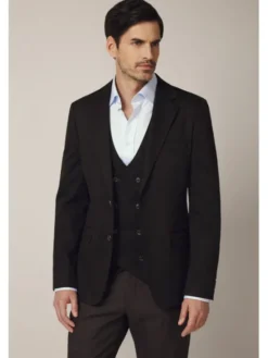 Lancerto Marynarka Bagnone MA131225000007 Brązowy Slim Fit