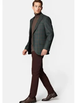 Lancerto Marynarka Batumi MA073223000003 Zielony Slim Fit