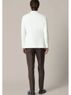 Lancerto Marynarka Bobbio MA131126000005 Biały Slim Fit