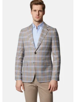 Lancerto Marynarka Bosconita MA131124000008 Szary Slim Fit