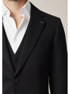 Lancerto Marynarka Fobello MA131225000001 Czarny Slim Fit