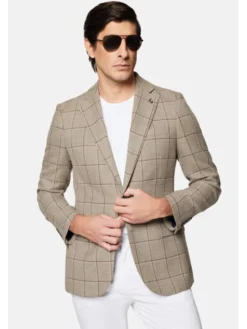 Lancerto Marynarka Fontana MA073124000008 Beżowy Slim Fit