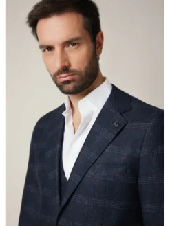 Lancerto Marynarka Gesualdo MA131225000008 Granatowy Slim Fit