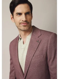 Lancerto Marynarka Glorenza MA131225000013 Bordowy Slim Fit