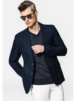 Lancerto Marynarka Imperia MA131123000005.GRANAT Granatowy Slim Fit