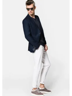Lancerto Marynarka Imperia MA131123000005.GRANAT Granatowy Slim Fit