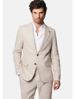Lancerto Marynarka Lafayette MA131124000009 Beżowy Slim Fit