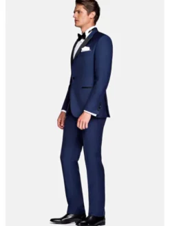 Lancerto Marynarka Lincoln MA0012132010083 Granatowy Slim Fit