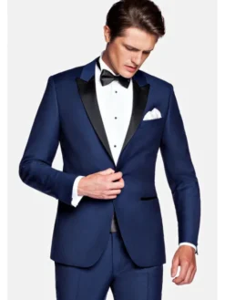 Lancerto Marynarka Lincoln MA0012132010083 Granatowy Slim Fit