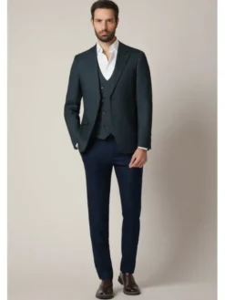 Lancerto Marynarka Lovere MA131225000003 Zielony Slim Fit