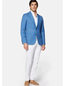 Lancerto Marynarka Lubbock MA073124000005 Niebieski Slim Fit