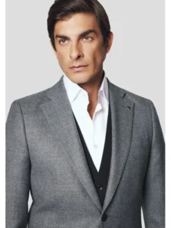 Lancerto Marynarka Mesa MA073224000007 Szary Slim Fit