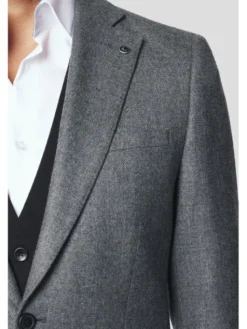 Lancerto Marynarka Mesa MA073224000007 Szary Slim Fit