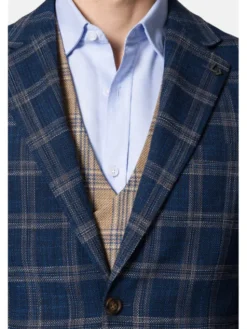 Lancerto Marynarka Nebraska MA131123000018 Granatowy Slim Fit