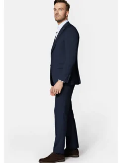 Lancerto Marynarka Performance Mix MA073123000004 Granatowy Slim Fit