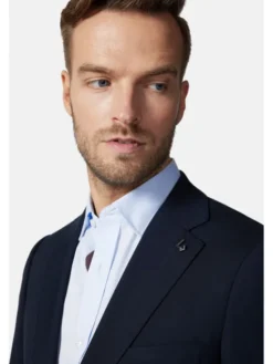 Lancerto Marynarka Performance Mix MA073123000004 Granatowy Slim Fit