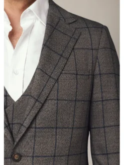 Lancerto Marynarka Sestola MA131225000019 Brązowy Slim Fit