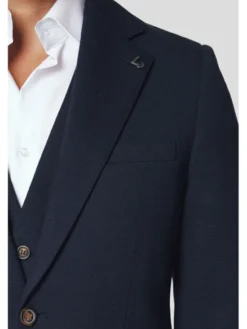 Lancerto Marynarka Sezze MA131224000006 Granatowy Slim Fit