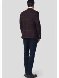 Lancerto Marynarka Sovana MA131225000015 Bordowy Slim Fit
