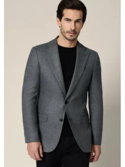 Lancerto Marynarka Tenda MA073225000014 Szary Slim Fit