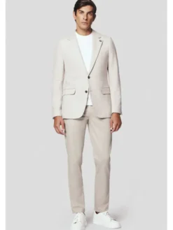 Lancerto Marynarka Torino MA131224000011 Beżowy Slim Fit