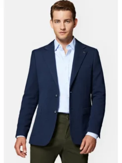 Lancerto Marynarka Tramore MA131223000002 Granatowy Slim Fit